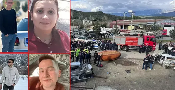 2 otomobil çarpıştı: 4 ölü, 2 yaralı