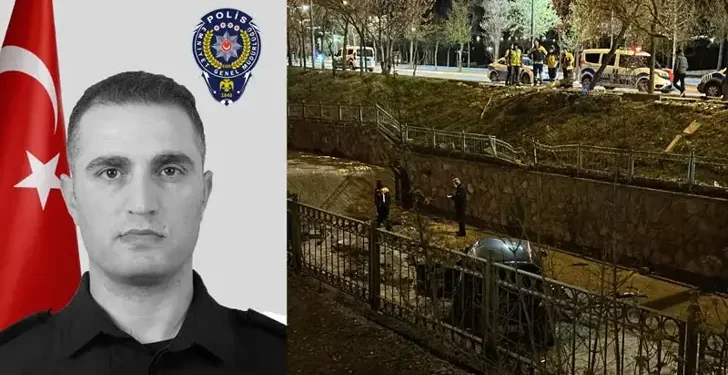 Komiser, otomobilinin dereye uçtuğu kazada öldü