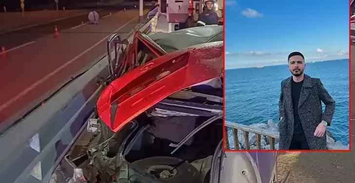 Bariyere çarpan otomobilin sürücüsü öldü