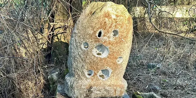 2 asırlık adak taşı çalındı
