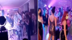 Otel lobisinde alkollü partiye baskın