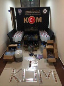 Turizm cennetinde kaçak içki operasyonu
