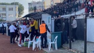 Nazilli’de maç bitti kavga başladı