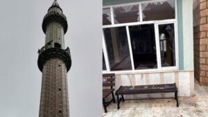 Namaza yarım saat kala camiye yıldırım isabet etti