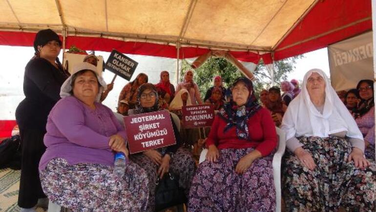 JES'e karşı olan mahalleli çadır kurdu; jandarma önlem aldı