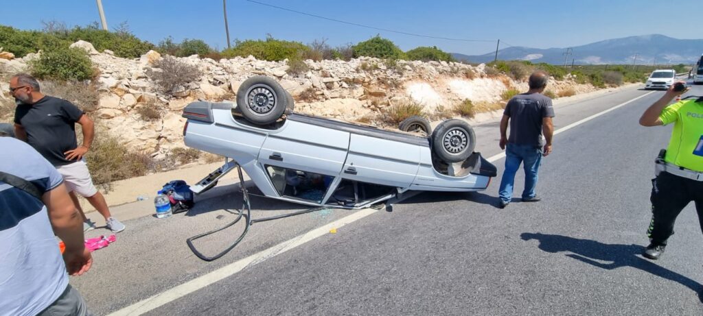 Didim’de 3 aracın karıştığı kazada 1’i yabancı 3 kadın yaralı
