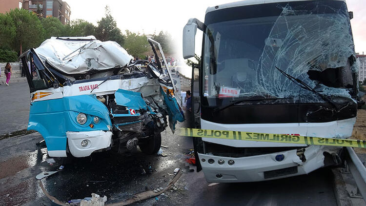 Midibüs, yolcu minibüsüne çarptı: 2 ölü, 5 yaralı