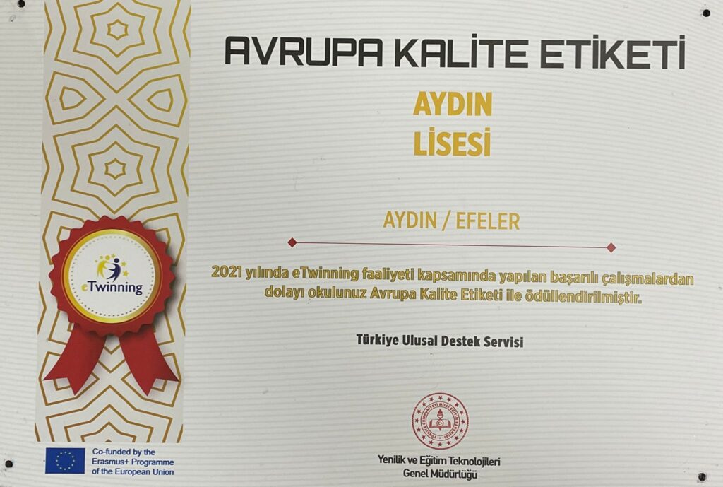 Aydın Lisesi’ne 2’inci kalite etiketi