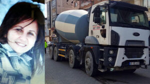 Beton mikserinin çarptığı anne öldü, kızı yaralandı