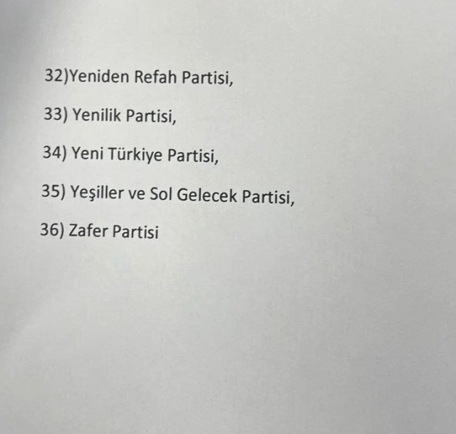 YSK, 14 Mayıs'ta yapılacak seçimlere girecek 36 partinin listesini yayınladı