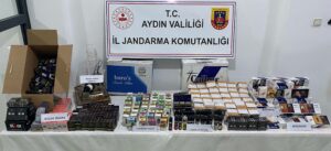 Aydın’ın Efeler İlçesinde kaçak sigara imal eden şüphelilere karşı yapılan