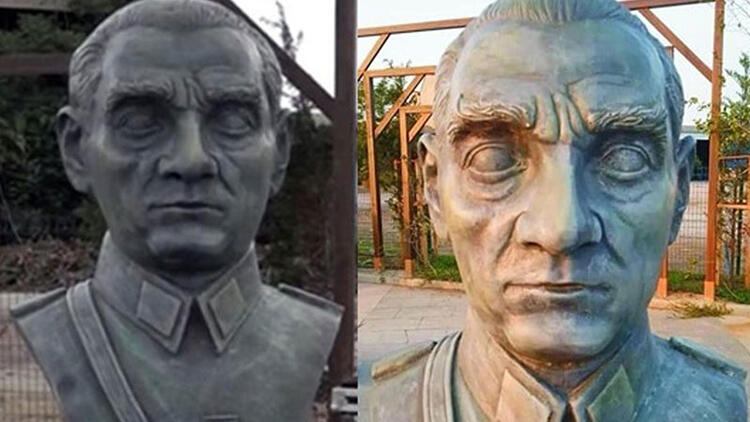 Tepki çeken Atatürk büstü kaldırıldı