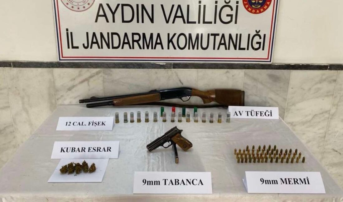 Evden uyuşturucu ve mühimmat çıktı Aydın’ın Kuyucak İlçesinde jandarmanın bir eve yaptığı operasyonda uyuşturucu ve