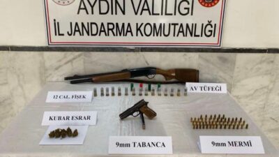Aydın’ın Kuyucak İlçesinde jandarmanın bir eve yaptığı operasyonda uyuşturucu ve