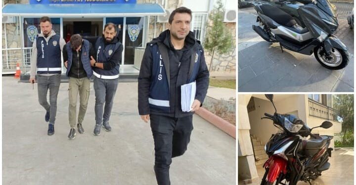 Motosiklet hırsızı kovalamaca sonucu yakalandı