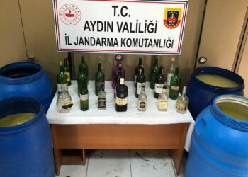 Aydın’da 1550 litre kaçak şarap ele geçirildi