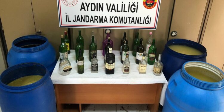 Aydın’da 1550 litre kaçak şarap ele geçirildi