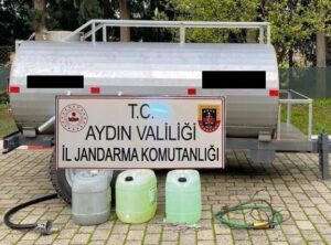 Aydın’ın Germencik ilçesinde jandarmanın bir depoya yaptığı operasyonda toplamda 2