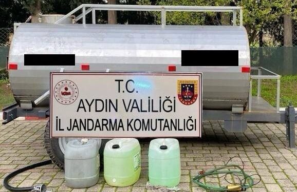 Germencik’te 2 ton kaçak akaryakıtla yakalandı