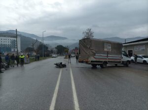 Aydın’ın Koçarlı ilçesinde kamyonetle çarpışan motosiklet sürücüsü Mehmet Aydın (53)