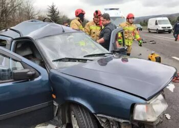 Cip otoyolda otomobile arkadan çarptı: 3 ölü, 2 yaralı