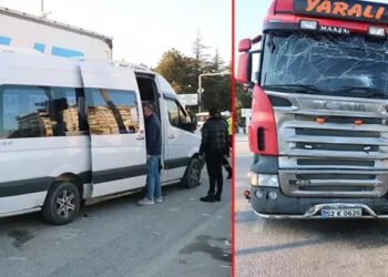 İşçi servisi ile TIR çarpıştı: 14 yaralı