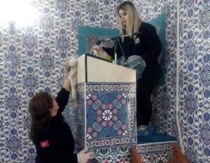 İncirliova Belediyesine ait ekipler yaklaşan Ramazan ayı dolayısıyla ilçedeki camilerin
