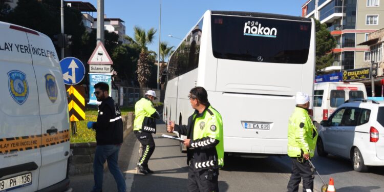 Otobüsün çarptığı motosiklet sürücüsü öldü