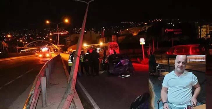 Direğine çarpan otomobilin sürücüsü öldü