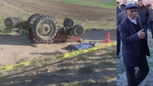 Eskişehir‘de devrilen traktörün altında kalan sürücü Zekeriya Şanlı (74), hayatını