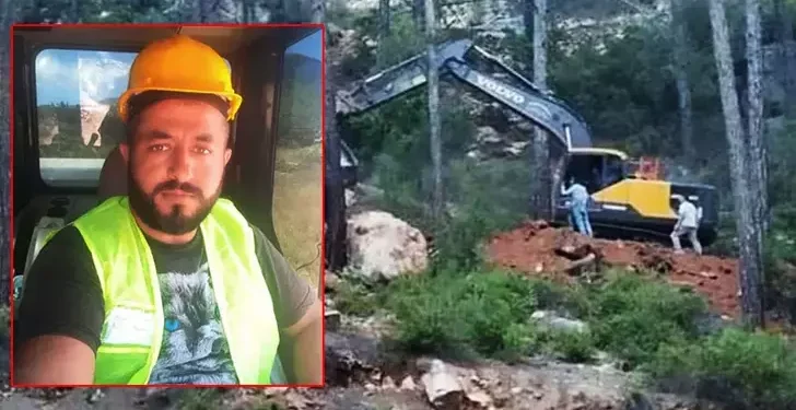 Devrilen iş makinesinin altında kalan operatör öldü