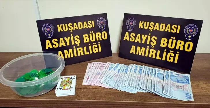 Kuşadası’nda 2 ayrı adrese kumar operasyon
