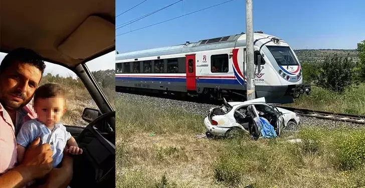 Yolcu treninin çarptığı otomobilin sürücüsü öldü