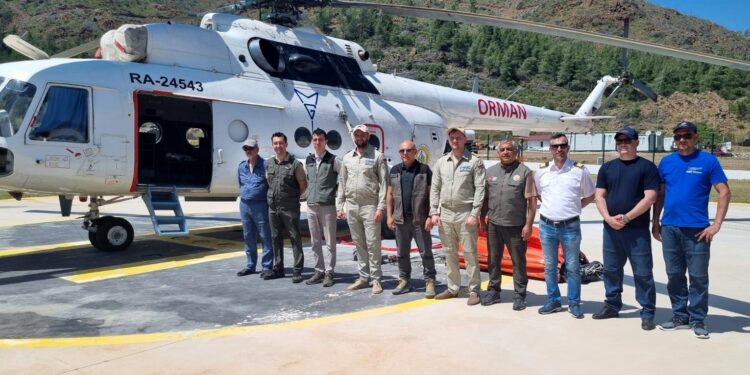 İlk yangın helikopteri göreve başladı