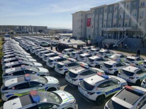 Aydın İl Emniyet Müdürlüğü’ne tahsis edilen 163 yeni ekip aracı,