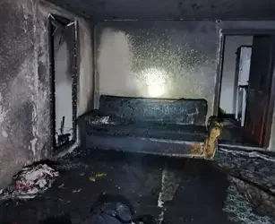 Misafirlikte çıkan yangında kalp krizinden öldü