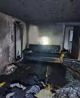 Misafirlikte çıkan yangında kalp krizinden öldü