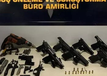 Kaçak silah atölyesine baskın: 2’si firari 3 gözaltı