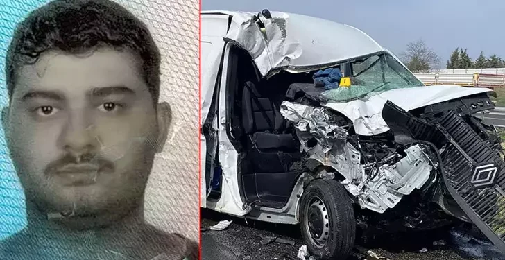 Minibüs, tankere çarptı; 1 ölü, 1 yaralı