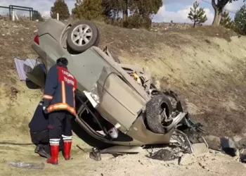 Takla atan otomobilin sürücüsü öldü