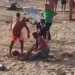 Plajda bıçaklı kavgada 2 kişi yaralandı