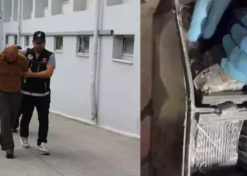 Akü içerisinde 11 kilo esrarla yakalandılar