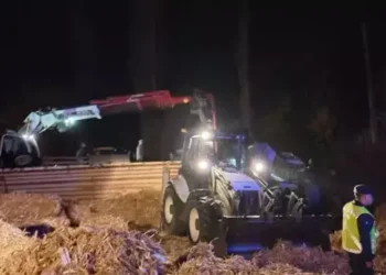 Kazaya müdahale eden polislere TIR çarptı: 1 şehit
