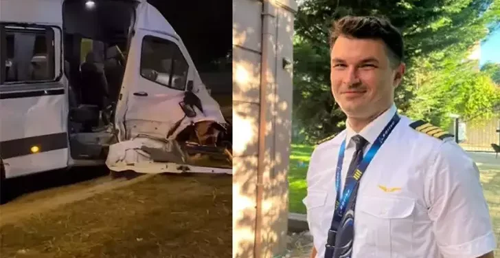 Servis ile otomobil çarpıştığı kazada kaptan pilot öldü