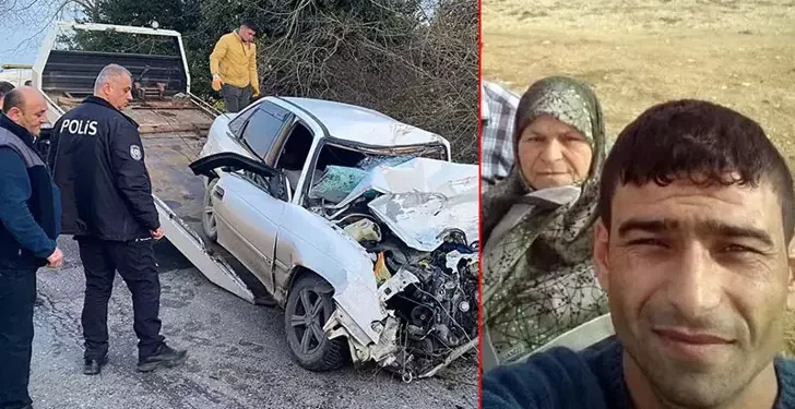 Kamyonla çarpışan otomobildeki anne- oğul öldü