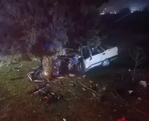 Ağaca çarpan otomobilin sürücüsü öldü