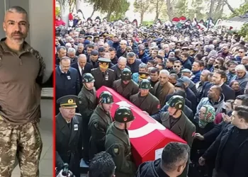 Şehit Binbaşı, kızının doğum gününde son yolculuğuna uğurlandı