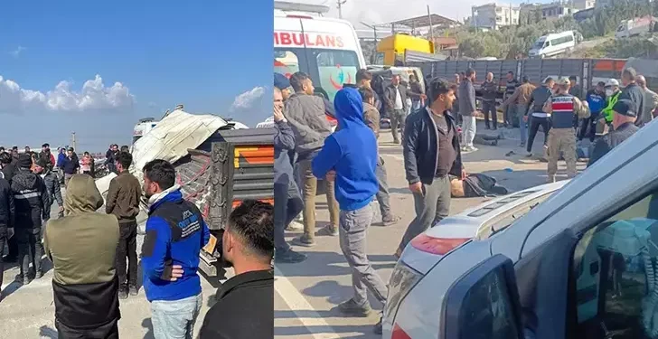 Minibüs ile TIR çarpıştı; 6 ölü, 8 yaralı