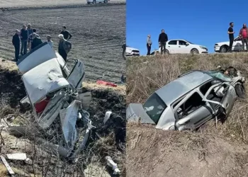 2 otomobil çarpıştı; 3 ölü, 3 yaralı