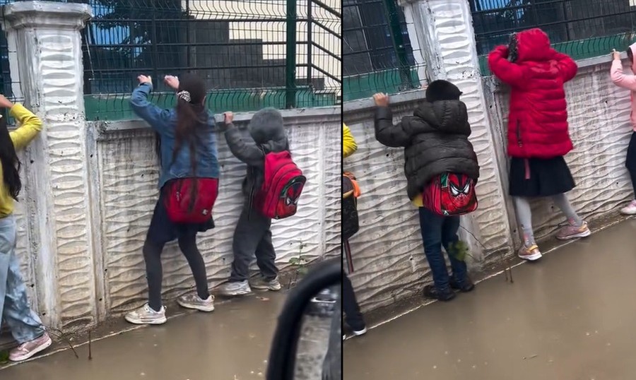 Acarlar’da okul çıkışı su çilesi Aydın’ın İncirliova ilçesine bağlı Acarlar Mahallesi’nde sağanak yağışın ardından yollar